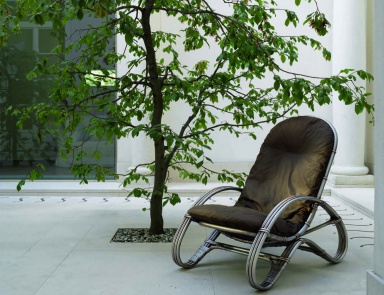 Stuhl mit Gebogenen Rückenlehne, Roberti Rattan