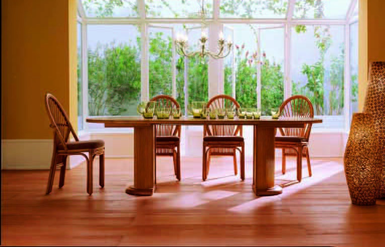 Esszimmer (Garnitur für Esszimmer, Roberti Rattan