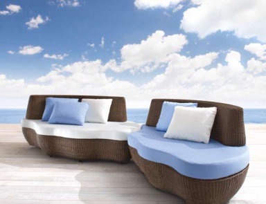 Zweisitzer-Sofa, Roberti Rattan