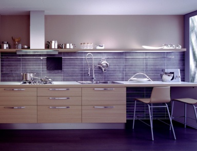 Küche (Garnitur für die Küche) aus Naturholz, Veneta Cucine