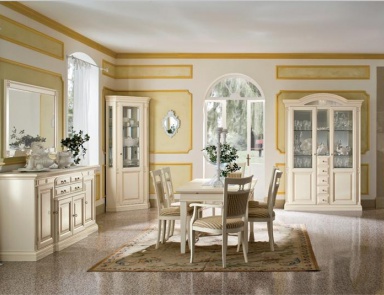 Esszimmer (Garnitur für Esszimmer) Nabucco avorio dinig room, Mobiltrevi