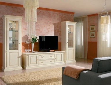 Wohnzimmer (Garnitur für das Wohnzimmer), Nabucco avorio living-room - Mobiltrevi