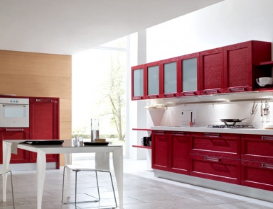 Küche (Garnitur für die Küche) aus dem Holz der festen Sorten Greta, Zaccсariotto Cucine