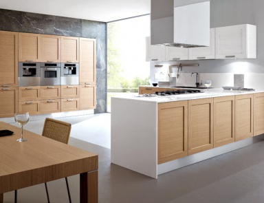 Küche (Garnitur für die Küche) eckig Greta, Zaccсariotto Cucine