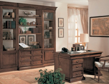 Schrank (Headsets für Büro) BL Mobili (italienische Möbel für die Bibliothek aus Massivholz)