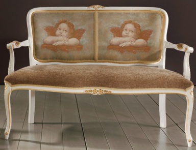 Zweisitzer-Sofa aus Massivholz, Seven Sedie