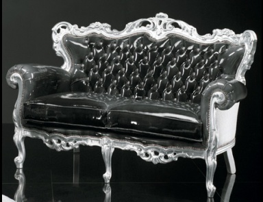 Zweisitzer-Sofa mit Lederbezug, Seven Sedie