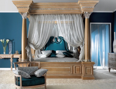 Doppelbett mit Baldachin, Elledue (Himmelbett)