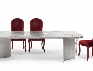 Esszimmer (Garnitur für das Esszimmer aus Massivholz, Elledue
