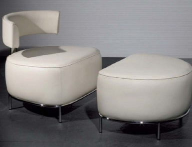 Stuhl Gloria (Sessel mit Hocker)