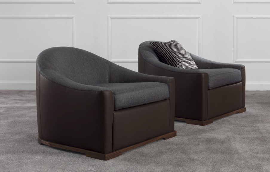 Stuhl mit Gebogenen Rückenlehne, Romeo Armchair - Galimberti Nino