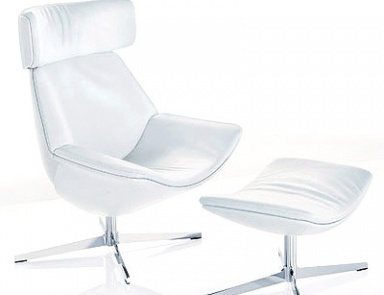 Sessel mit Hocker für die Füße Egon Walter Knoll