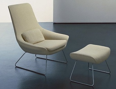 Sessel mit Hocker für die Füße Folow, Walter Knoll