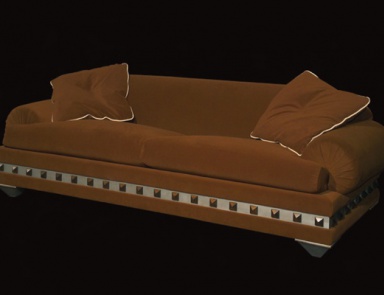 Zweisitzer-Sofa mit abgerundeten Armlehnen, Wama