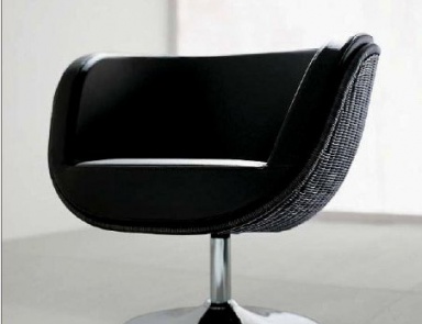 Sessel auf eine Runde Basis, Shell - Varaschin