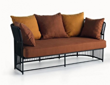 Zweisitzer Sofa auf Metallrahmen, Varaschin