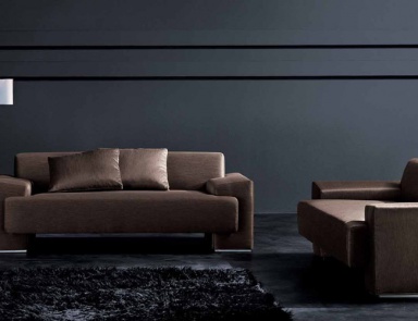 Zweisitzer Sofa auf massiven Beinen, Hall - Veneran