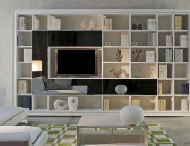 Modulares System mit offenen Regalen, Charm fire - Voltan
