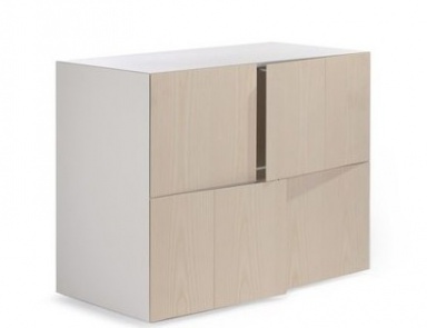 Modulares Speichersystem aus Holz mit Beinen aus verchromtem Stahl AD Box Doors, Accademia