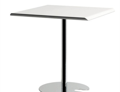 Stapelbar Tisch mit einem verchromten Metallrahmen und Tischplatte aus MDF oder Kunststoff Polo, Accademia