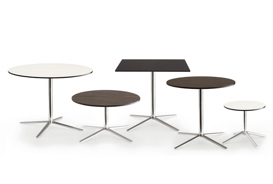 Tisch Couchtisch mit Aluminiumbasis und einer Kunststoff-Arbeitsplatte Cosmos, B&B Italia