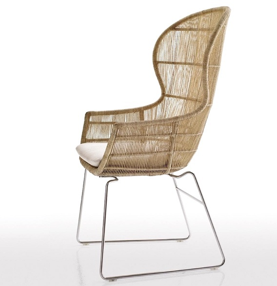 Sessel Wicker aus Polyethylen-Fäden Crinoline, B&B Italia