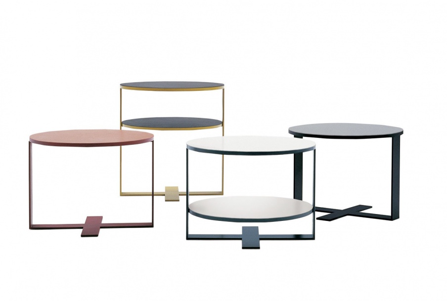 Tisch Couchtisch mit Basis aus Metall und Tischplatte aus MDF Eileen, B&B Italia