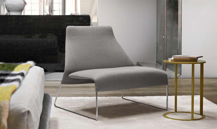 Stuhl aus verchromtem Metall Lazy 05, B&B Italia