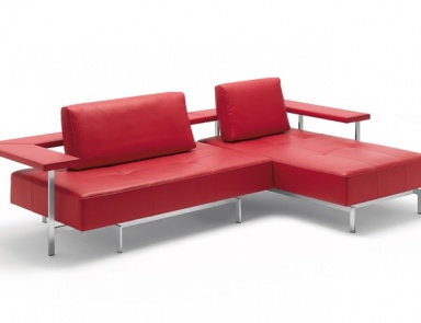 Ecksofa mit Metallbeinen, Rolf Benz