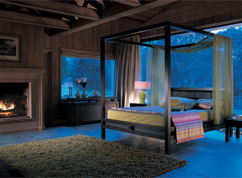 Doppelbett mit Baldachin, Eden - Roche Bobois