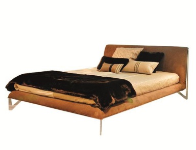 Doppelbett mit gepolstertem Kopfteil, Light - Roche Bobois