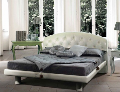 Doppelbett mit gepolstertem Kopfteil, Tre Ci Salotti