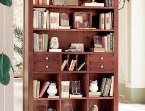 Bücherregal aus massivem Nussbaum C713, Moletta Mobili