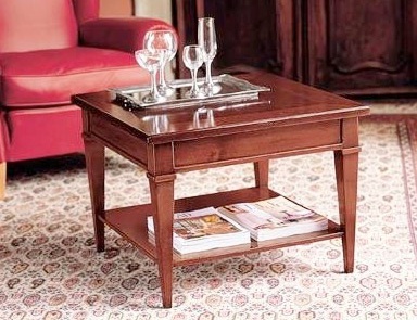 Couchtisch mit Gehäuse aus massivem Nussbaum C733, Moletta Mobili