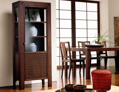 Schaufenster einaufklappbare auf einem Rahmen aus massivem Eichenholz Shogun, Bamax (Vitrine Sideboard für die Küche, Italien)