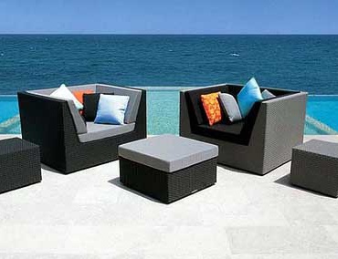 Sessel mit Hocker für die Füße, Royal Botania