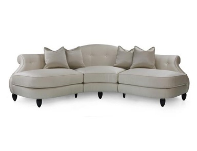 Dreibettzimmer Sofa La Fite auf hölzernen Beinen, Christopher Guy