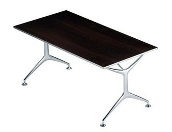 Klapptisch mit Rahmen aus gegossenem Aluminium und einer Platte aus Kunststoff oder Holz Frametable, Alias