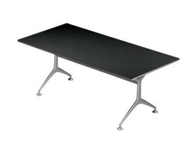 Tisch mit Rahmen aus Gussaluminium und Arbeitsplatten aus Kunststoff, Holz oder Glas Frametable, Alias