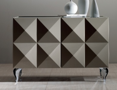 Kommode-Kommode auf einem Rahmen aus Holz Prisma, Besana (Designermöbel für das Wohnzimmer)