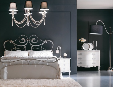 Bett mit einem schmiedeeisernen Kopfteil Letto Ester, CorteZari - Zari Corte (geschmiedeter Bett)