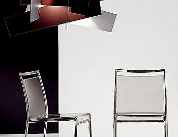 Stuhl stapelbar auf einem Rahmen aus Aluminium mit Sitzfläche und Rückenlehne aus Polycarbonat You, Bonaldo
