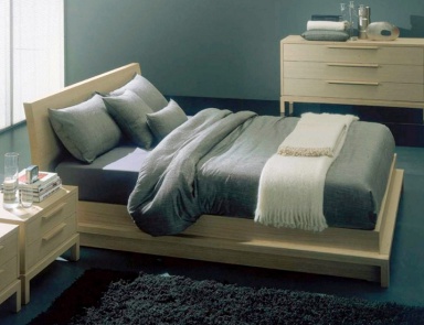 Doppelbett auf einem Rahmen aus Stahl und Eiche Artu, Bontempi Casa