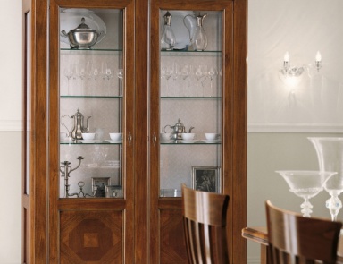 Sideboard auf einem Rahmen aus massiver Pappel mit Glastüren 4222Zl / 4222ZG, Bruno Piombini