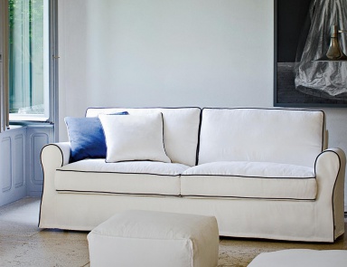 Sofa Zweisitzer mit Holzrahmen aus Massivholz Golden Star, Busnelli