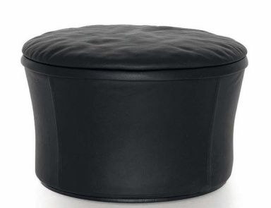 Hocker mit Rahmen aus Metall und Füllmasse aus PUF Lips, Arflex