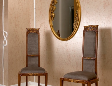 Sessel mit hoher Rückenlehne, Medea (Büromöbel im Jugendstil, Art nouveau und Liberty)