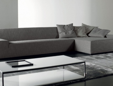 Ecksofa mit einem versteckten Frame, Damon Modular - Meridiani