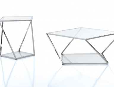Couchtisch mit Rahmen aus Metall und Tischplatte aus Glas Flex, Arketipo