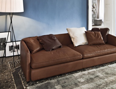 Sofa mit Rahmen aus Metall, Innenkern aus PU-Schaum und Bezug aus Textilgewebe-Coast, Arketipo